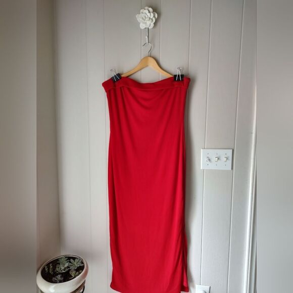Pretty Garden Red Knit Strapless Tube Sweater Dress XXL - Picture 2 of 9
